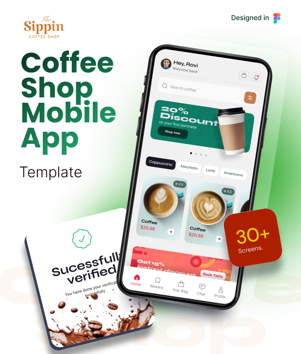 Sippin Coffee Shop - React Native Mobile App - 1